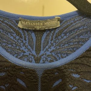 Alexander McQueen Sleeveless Blue Dress